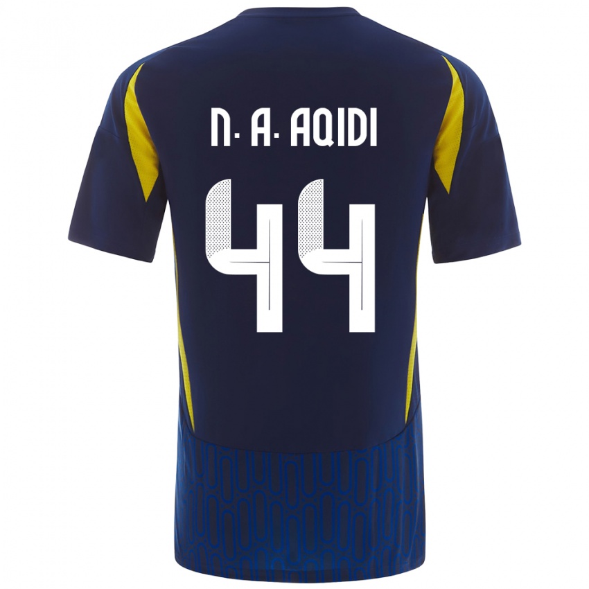 Niño Camiseta Nawaf Al-Aqidi #44 Azul Amarillo 2ª Equipación 2024/25 La Camisa