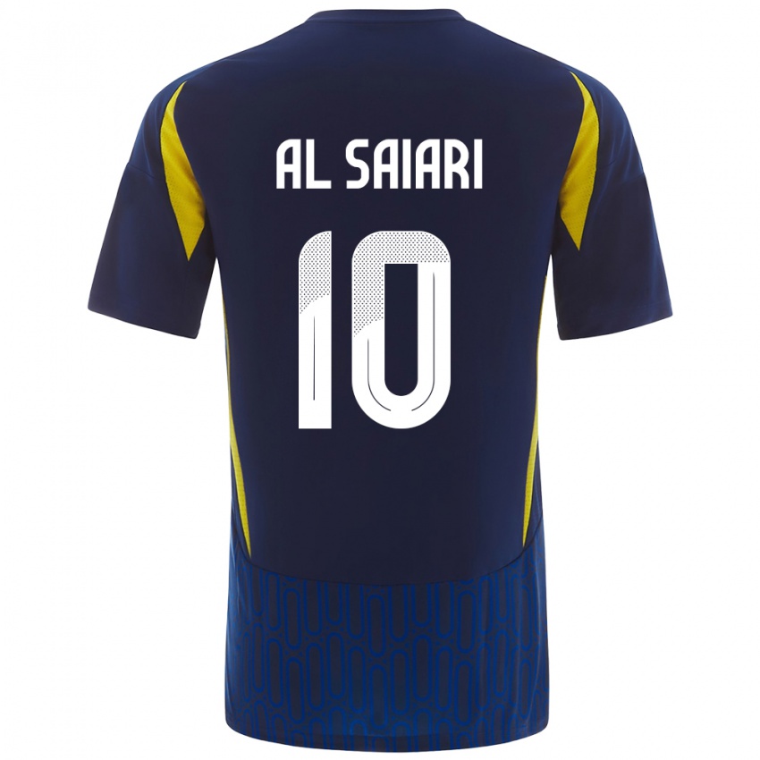 Niño Camiseta Mubarkh Al-Saiari #10 Azul Amarillo 2ª Equipación 2024/25 La Camisa