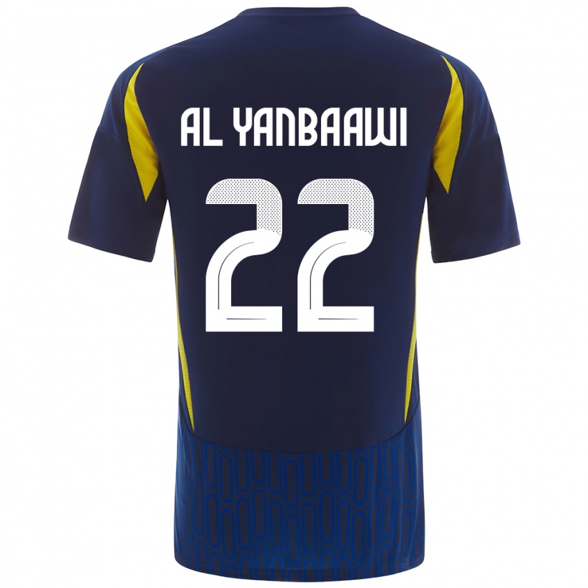 Niño Camiseta Tahani Al-Yanbaawi #22 Azul Amarillo 2ª Equipación 2024/25 La Camisa