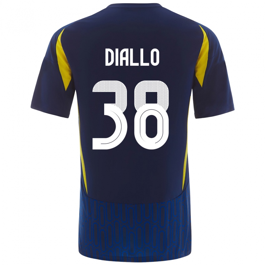 Niño Camiseta Aminata Diallo #38 Azul Amarillo 2ª Equipación 2024/25 La Camisa