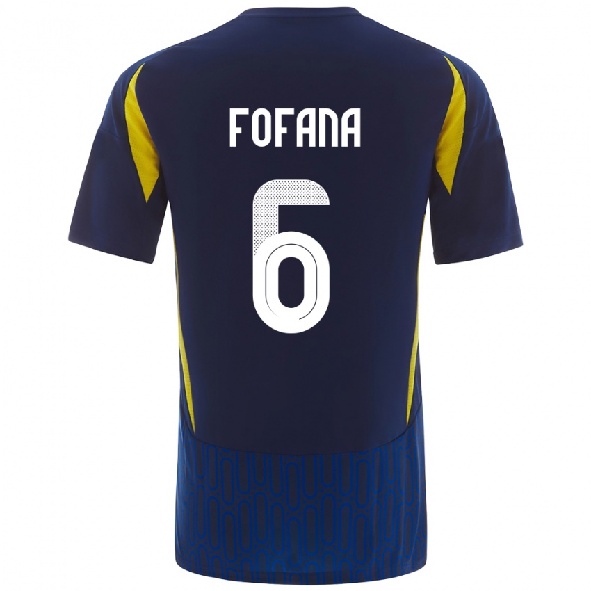 Niño Camiseta Seko Fofana #6 Azul Amarillo 2ª Equipación 2024/25 La Camisa