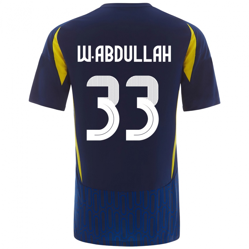 Niño Camiseta Waleed Abdullah #33 Azul Amarillo 2ª Equipación 2024/25 La Camisa