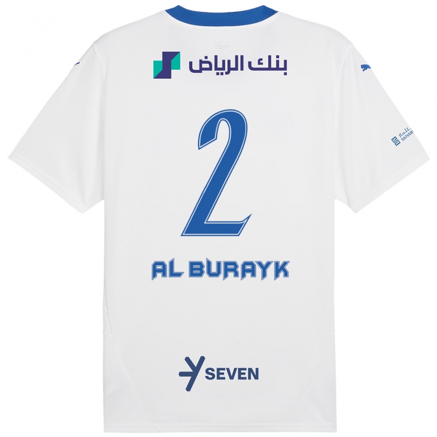 Niño Camiseta Mohammed Al-Burayk #2 Blanco Azul 2ª Equipación 2024/25 La Camisa