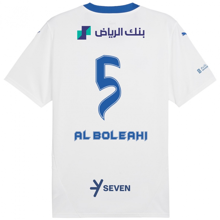 Niño Camiseta Ali Al-Boleahi #5 Blanco Azul 2ª Equipación 2024/25 La Camisa