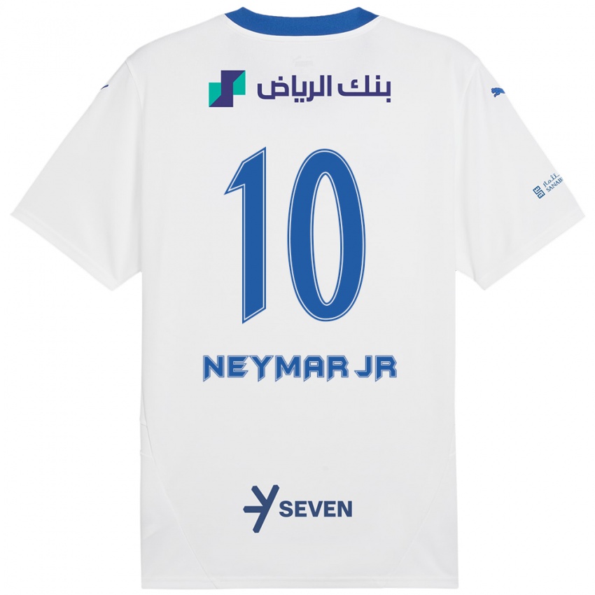 Niño Camiseta Neymar #10 Blanco Azul 2ª Equipación 2024/25 La Camisa