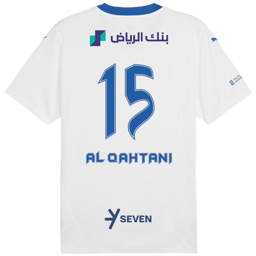 Niño Camiseta Mohammed Al-Qahtani #15 Blanco Azul 2ª Equipación 2024/25 La Camisa