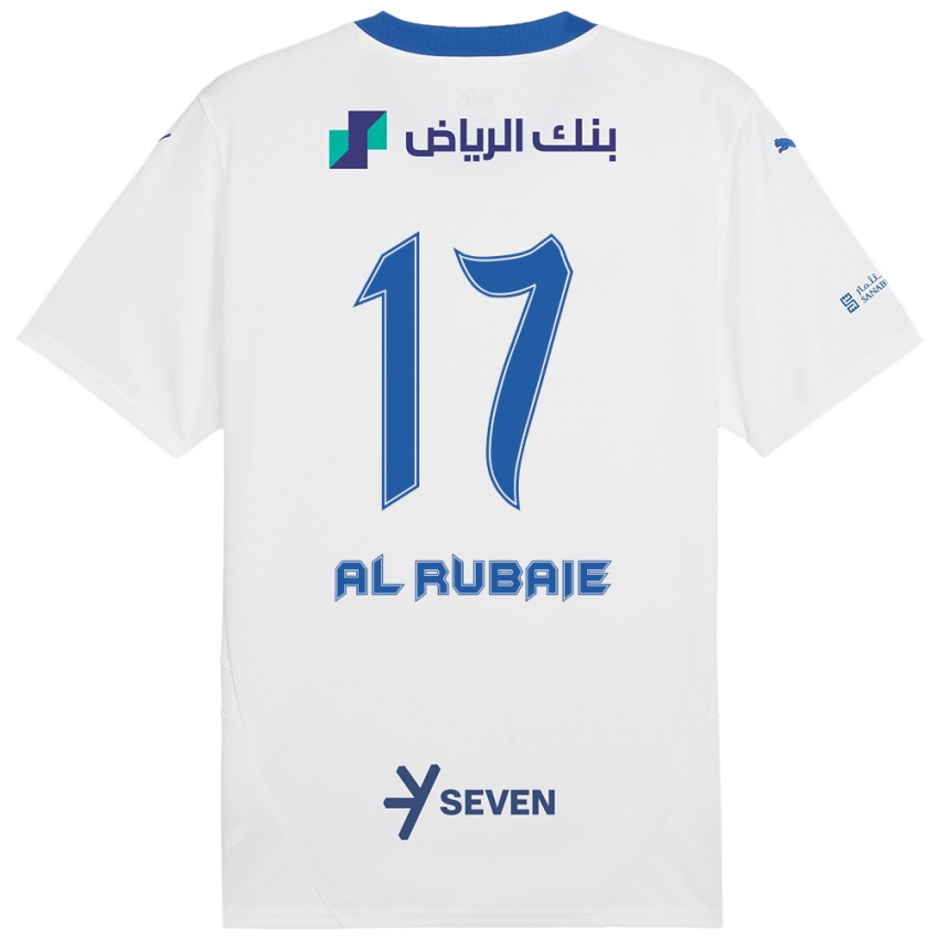 Niño Camiseta Mohammed Al-Rubaie #17 Blanco Azul 2ª Equipación 2024/25 La Camisa