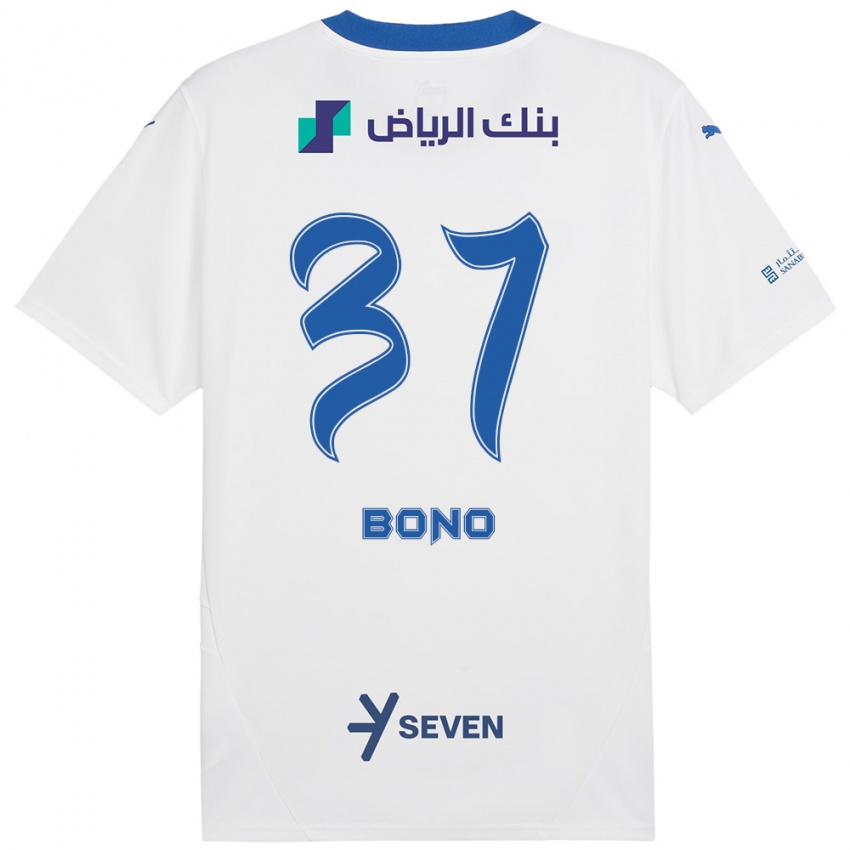 Niño Camiseta Bono #37 Blanco Azul 2ª Equipación 2024/25 La Camisa