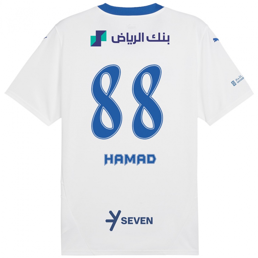 Niño Camiseta Hamad Al-Yami #88 Blanco Azul 2ª Equipación 2024/25 La Camisa