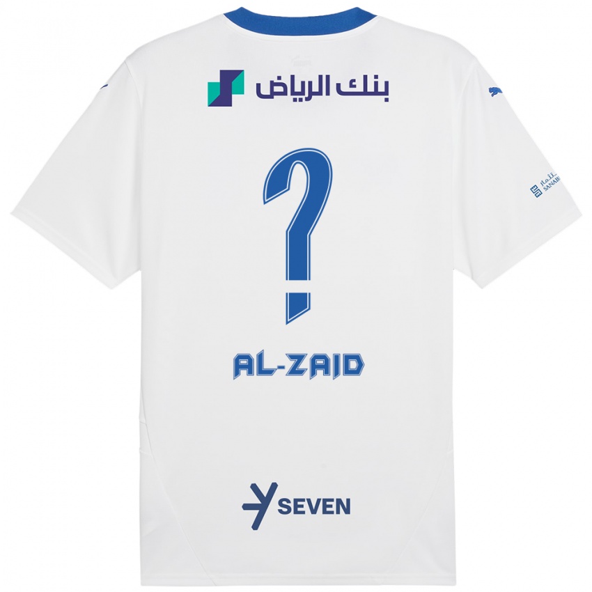 Niño Camiseta Suhayb Al-Zaid #0 Blanco Azul 2ª Equipación 2024/25 La Camisa