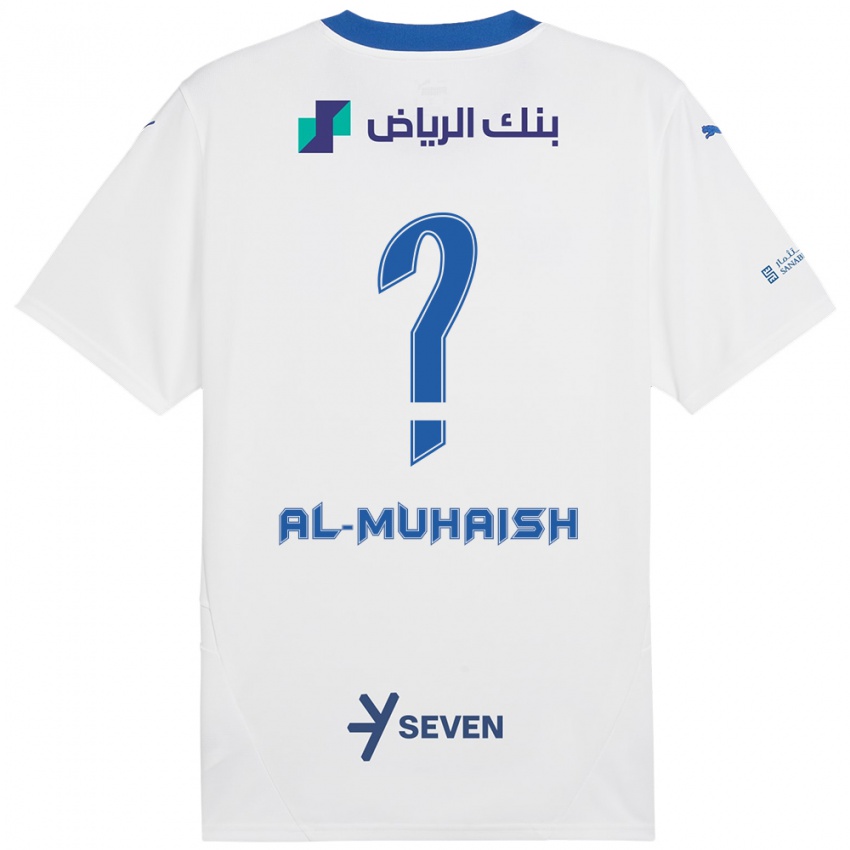 Niño Camiseta Mohammed Al-Muhaish #0 Blanco Azul 2ª Equipación 2024/25 La Camisa