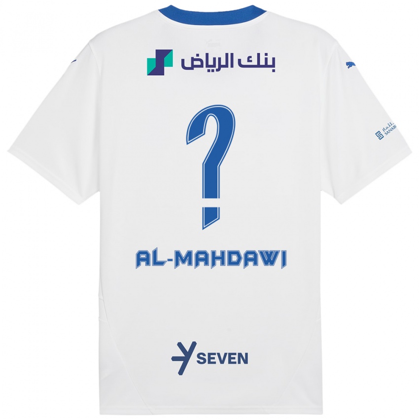 Niño Camiseta Ali Al-Mahdawi #0 Blanco Azul 2ª Equipación 2024/25 La Camisa