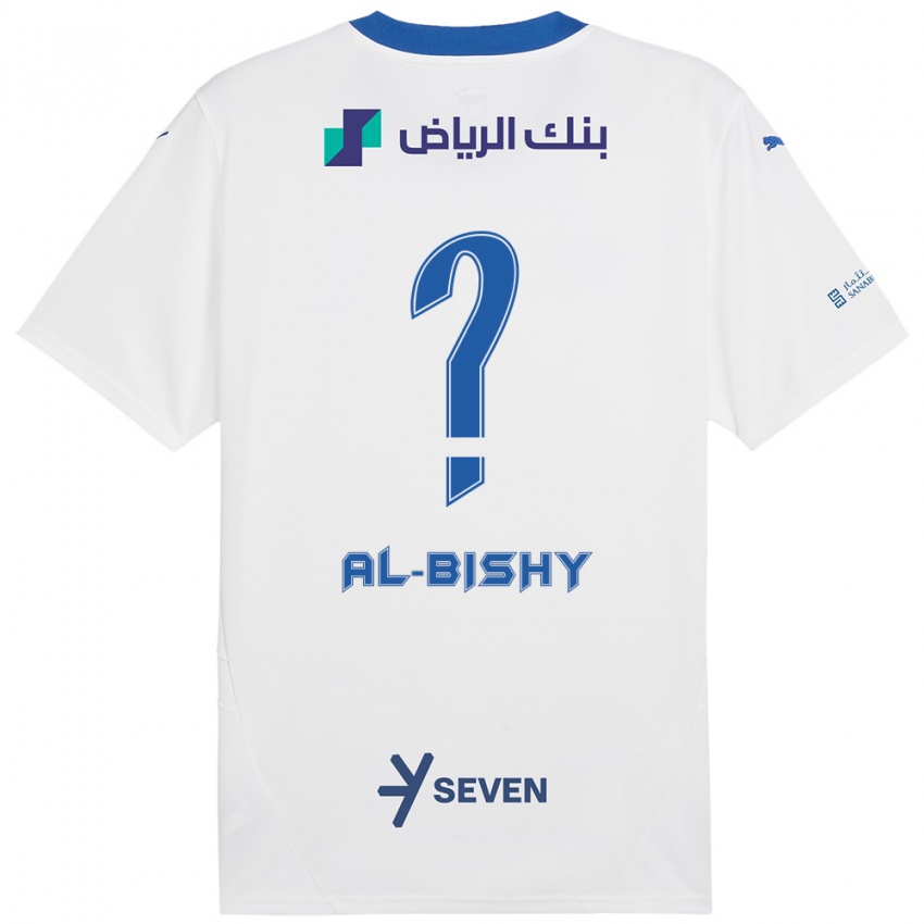 Niño Camiseta Bder Abdulaziz Al-Bishy #0 Blanco Azul 2ª Equipación 2024/25 La Camisa