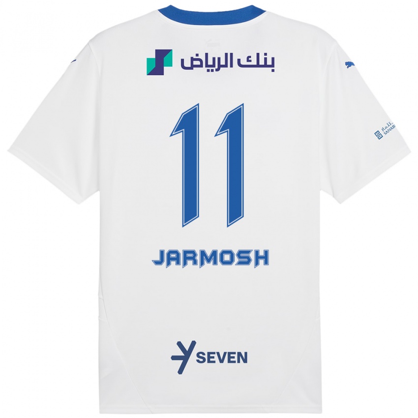 Niño Camiseta Abdulaziz Jarmosh #11 Blanco Azul 2ª Equipación 2024/25 La Camisa