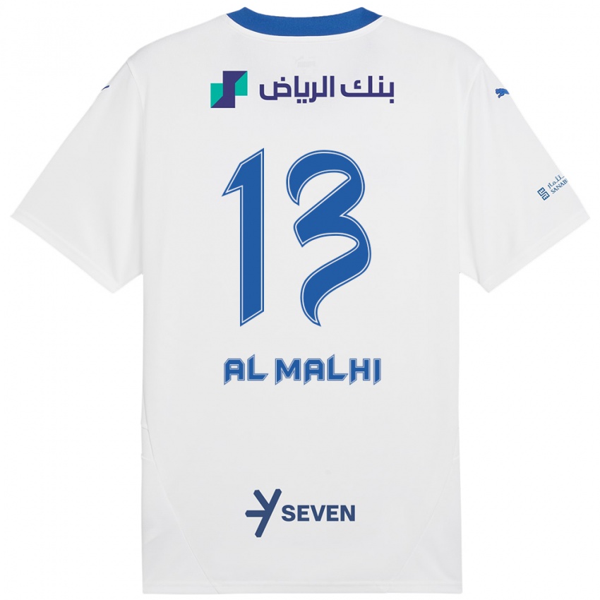 Niño Camiseta Al Muhra Al-Malhi #13 Blanco Azul 2ª Equipación 2024/25 La Camisa