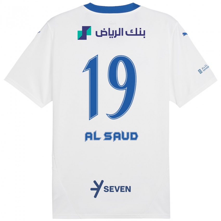 Niño Camiseta Manal Al Saud #19 Blanco Azul 2ª Equipación 2024/25 La Camisa