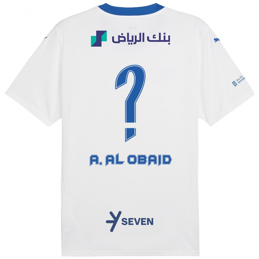 Niño Camiseta Abdulrahman Al-Obaid #0 Blanco Azul 2ª Equipación 2024/25 La Camisa