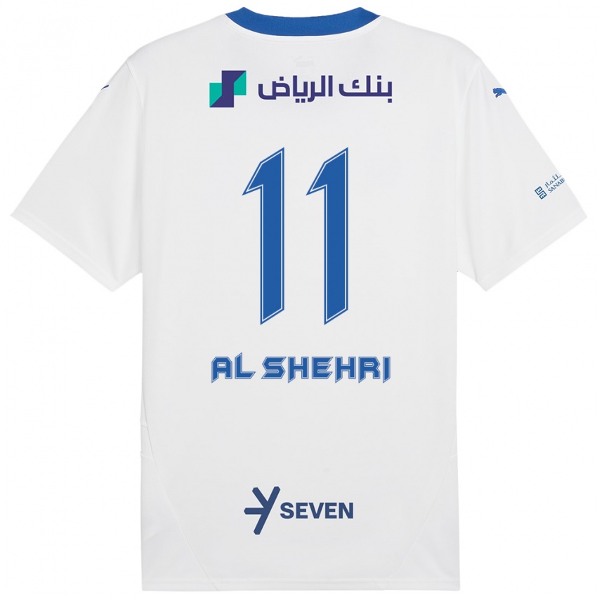 Niño Camiseta Saleh Al-Shehri #11 Blanco Azul 2ª Equipación 2024/25 La Camisa