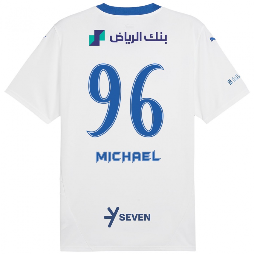 Niño Camiseta Michael #96 Blanco Azul 2ª Equipación 2024/25 La Camisa