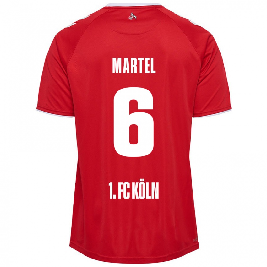 Niño Camiseta Eric Martel #6 Rojo Blanco 2ª Equipación 2024/25 La Camisa