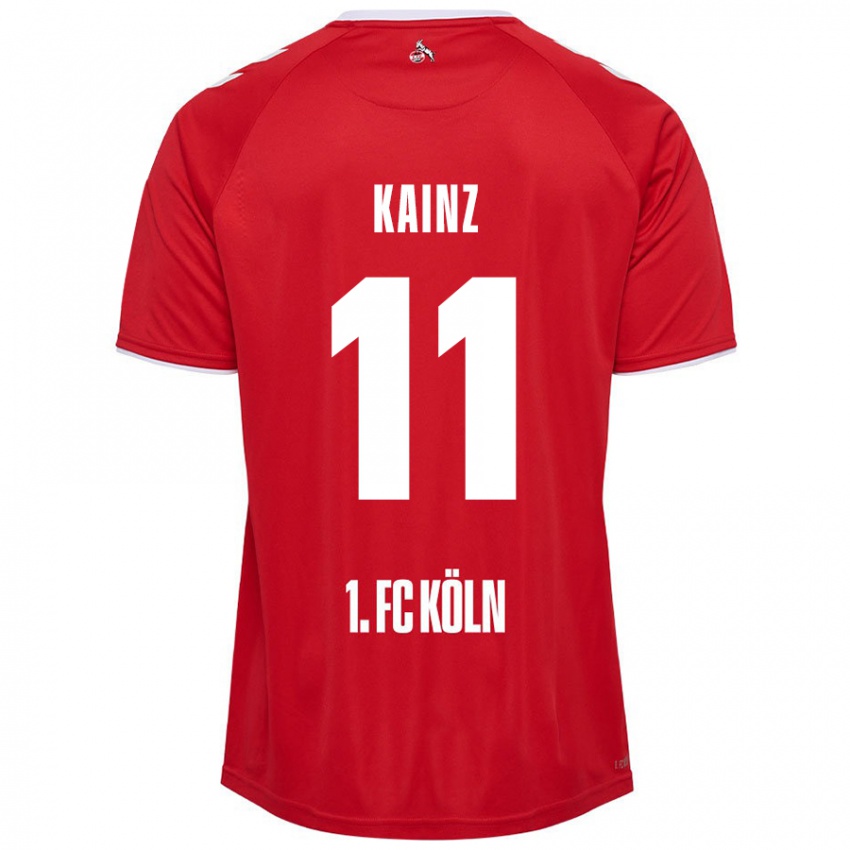 Niño Camiseta Florian Kainz #11 Rojo Blanco 2ª Equipación 2024/25 La Camisa