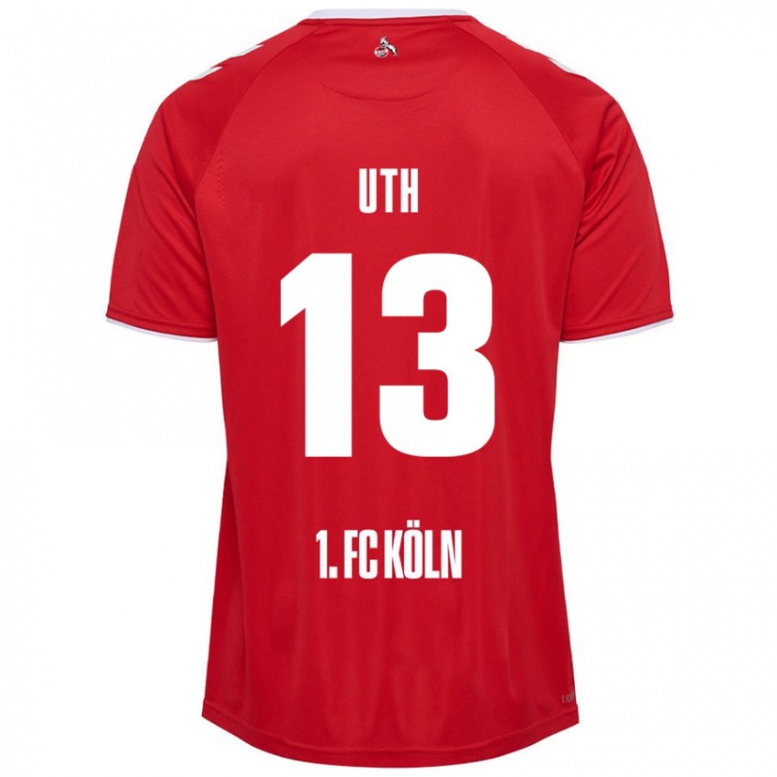 Niño Camiseta Mark Uth #13 Rojo Blanco 2ª Equipación 2024/25 La Camisa