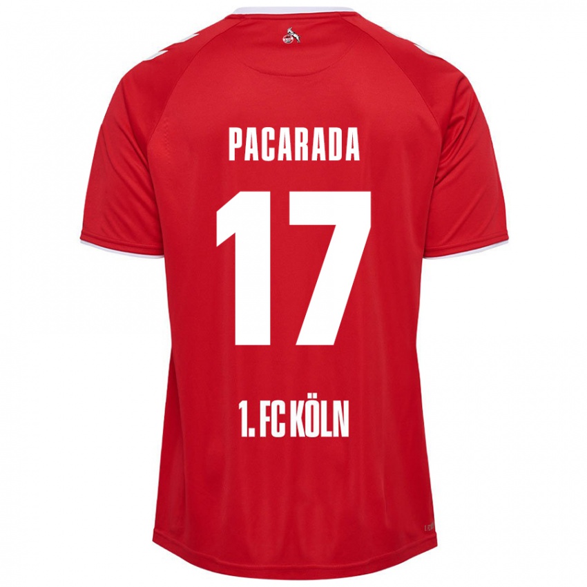 Niño Camiseta Leart Paçarada #17 Rojo Blanco 2ª Equipación 2024/25 La Camisa