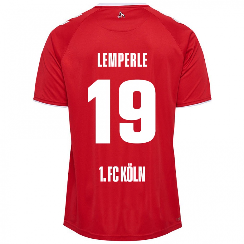 Niño Camiseta Tim Lemperle #19 Rojo Blanco 2ª Equipación 2024/25 La Camisa