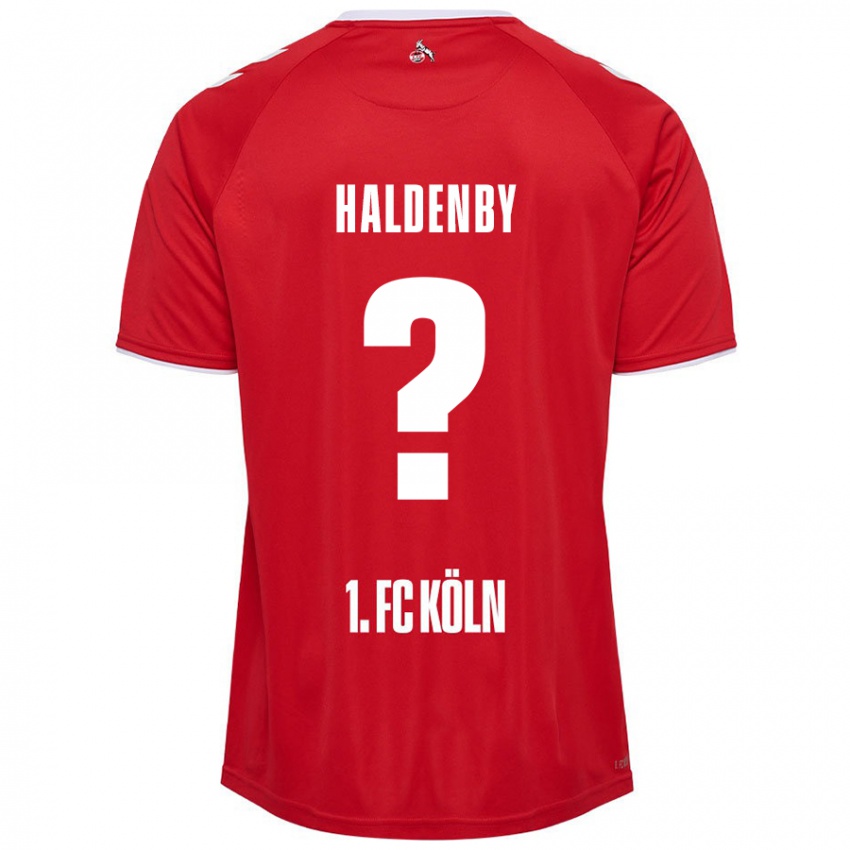 Niño Camiseta Ben Haldenby #0 Rojo Blanco 2ª Equipación 2024/25 La Camisa