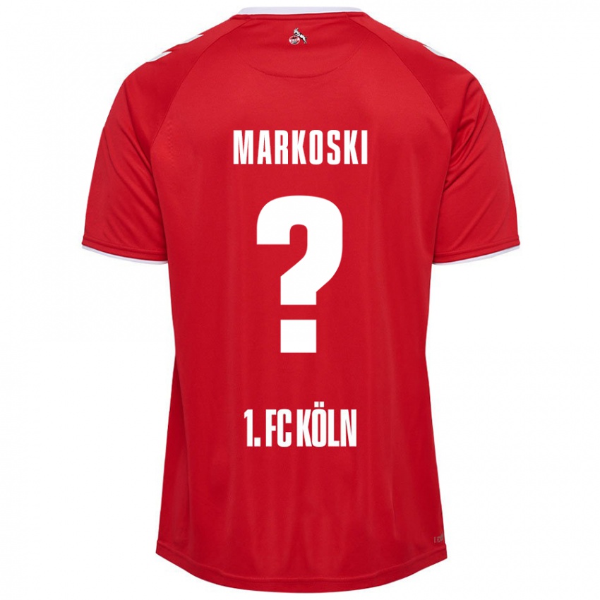 Niño Camiseta Kristian Markoski #0 Rojo Blanco 2ª Equipación 2024/25 La Camisa