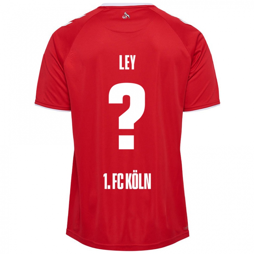 Niño Camiseta Benjamin Ley #0 Rojo Blanco 2ª Equipación 2024/25 La Camisa