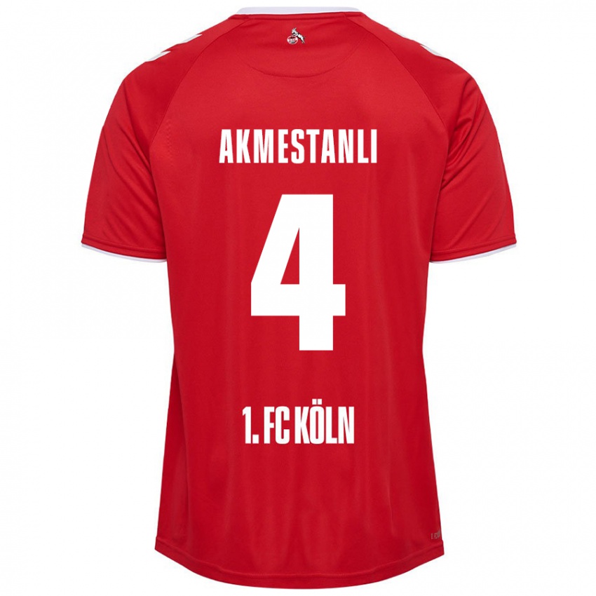 Niño Camiseta Teoman Akmestanli #4 Rojo Blanco 2ª Equipación 2024/25 La Camisa