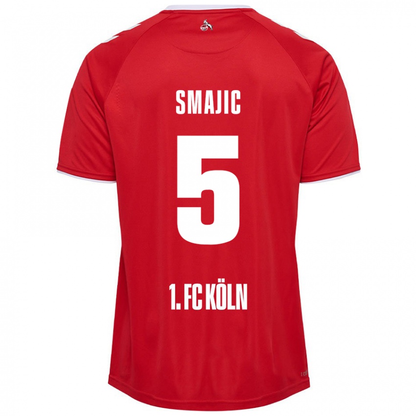 Niño Camiseta Rijad Smajic #5 Rojo Blanco 2ª Equipación 2024/25 La Camisa