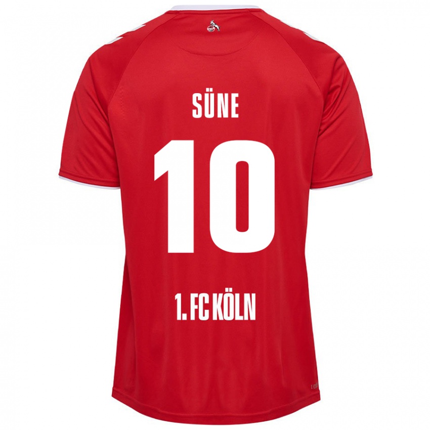 Niño Camiseta Arda Süne #10 Rojo Blanco 2ª Equipación 2024/25 La Camisa