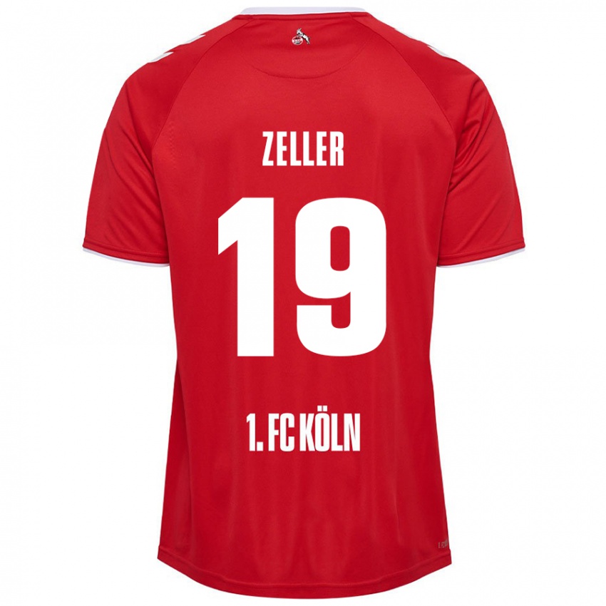 Niño Camiseta Dóra Zeller #19 Rojo Blanco 2ª Equipación 2024/25 La Camisa