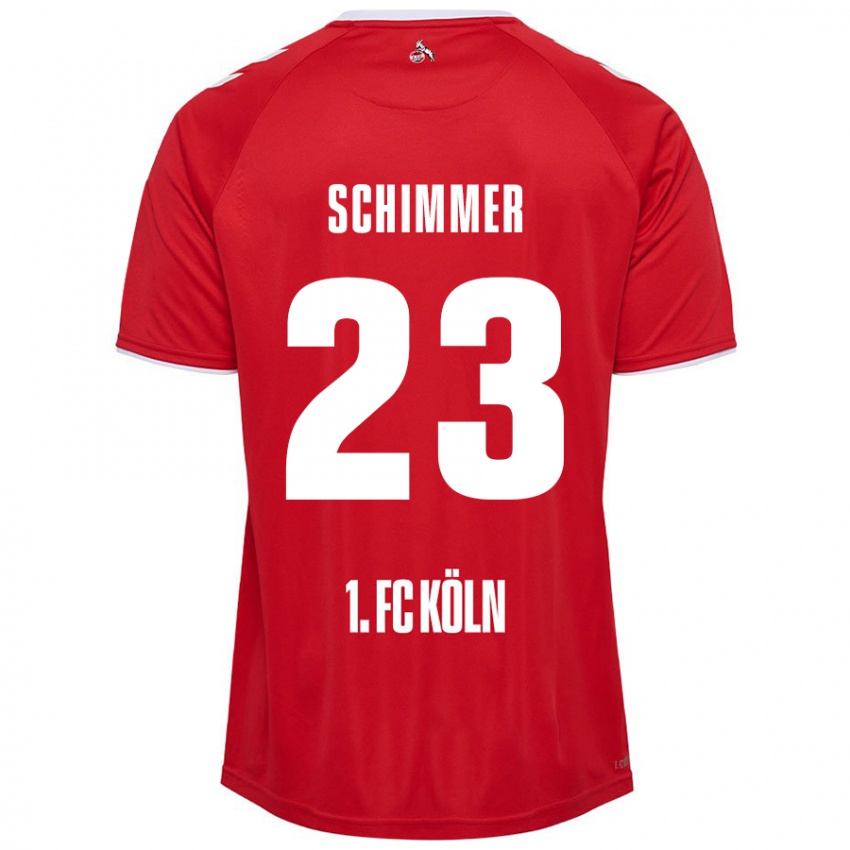 Niño Camiseta Marleen Schimmer #23 Rojo Blanco 2ª Equipación 2024/25 La Camisa