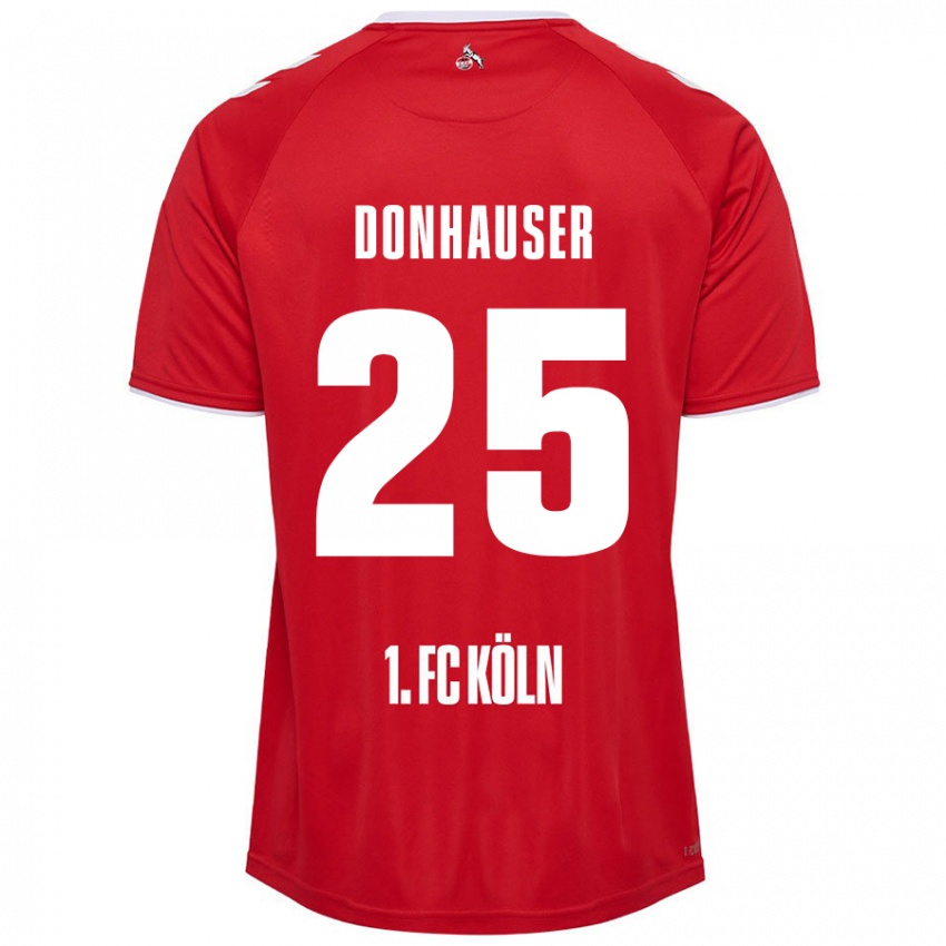 Niño Camiseta Laura Donhauser #25 Rojo Blanco 2ª Equipación 2024/25 La Camisa