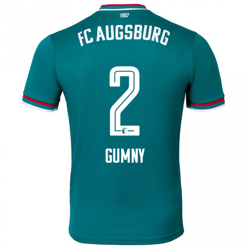 Niño Camiseta Robert Gumny #2 Verde Oscuro 2ª Equipación 2024/25 La Camisa