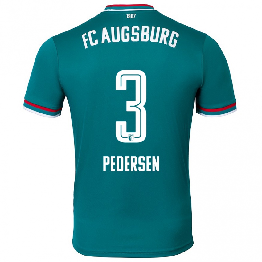 Niño Camiseta Mads Pedersen #3 Verde Oscuro 2ª Equipación 2024/25 La Camisa