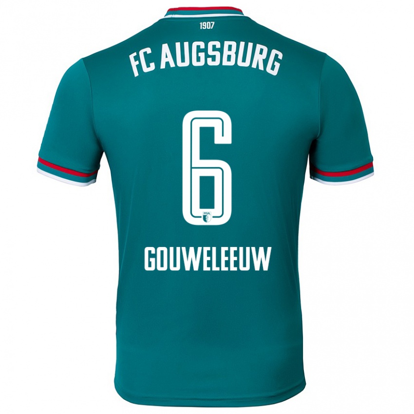 Niño Camiseta Jeffrey Gouweleeuw #6 Verde Oscuro 2ª Equipación 2024/25 La Camisa