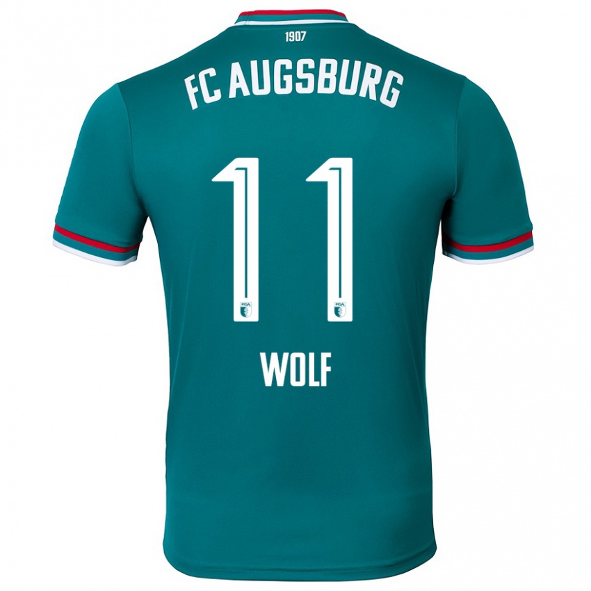 Niño Camiseta Marius Wolf #11 Verde Oscuro 2ª Equipación 2024/25 La Camisa