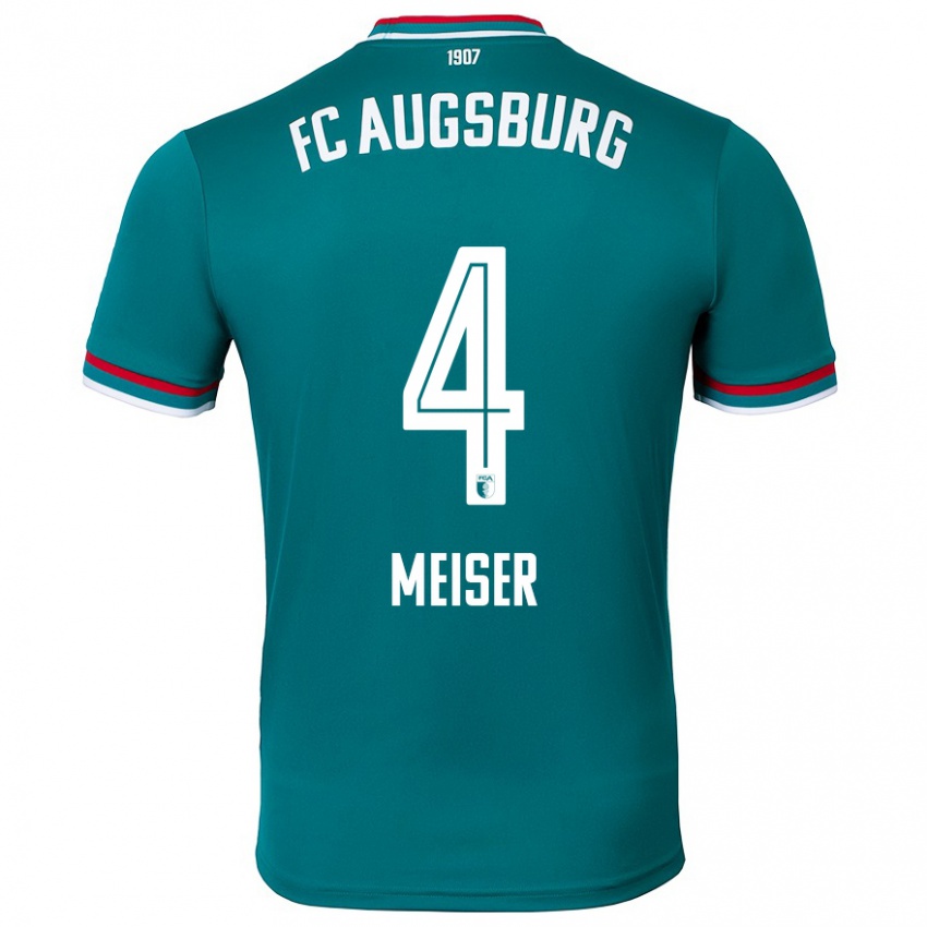 Niño Camiseta Felix Meiser #4 Verde Oscuro 2ª Equipación 2024/25 La Camisa