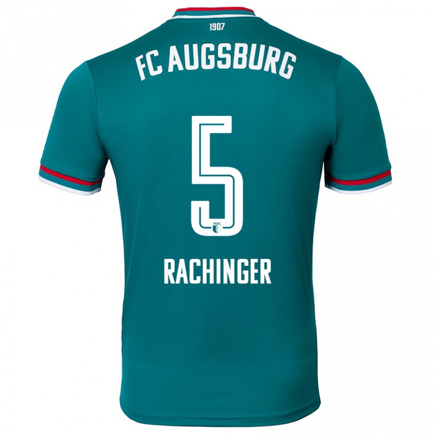 Niño Camiseta Lorenz Rachinger #5 Verde Oscuro 2ª Equipación 2024/25 La Camisa