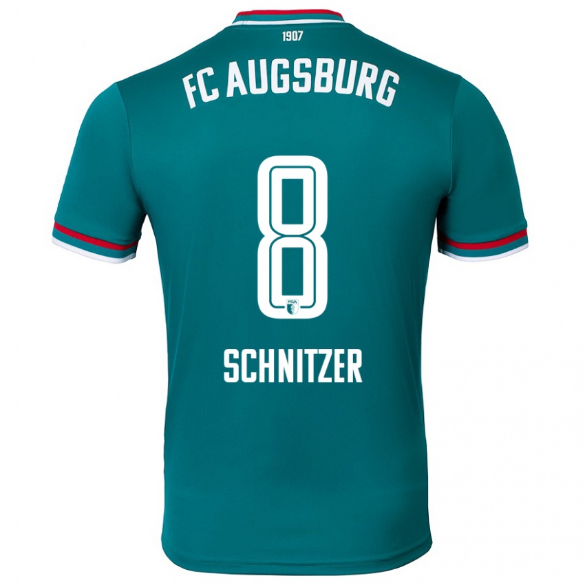 Niño Camiseta Tim Schnitzer #8 Verde Oscuro 2ª Equipación 2024/25 La Camisa