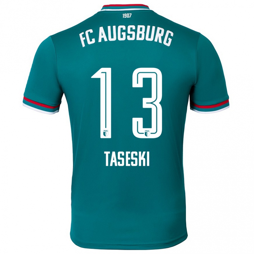 Niño Camiseta Kristijan Taseski #13 Verde Oscuro 2ª Equipación 2024/25 La Camisa