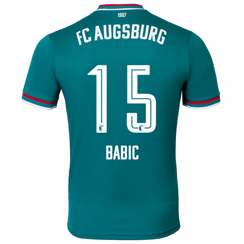 Niño Camiseta David Babic #15 Verde Oscuro 2ª Equipación 2024/25 La Camisa