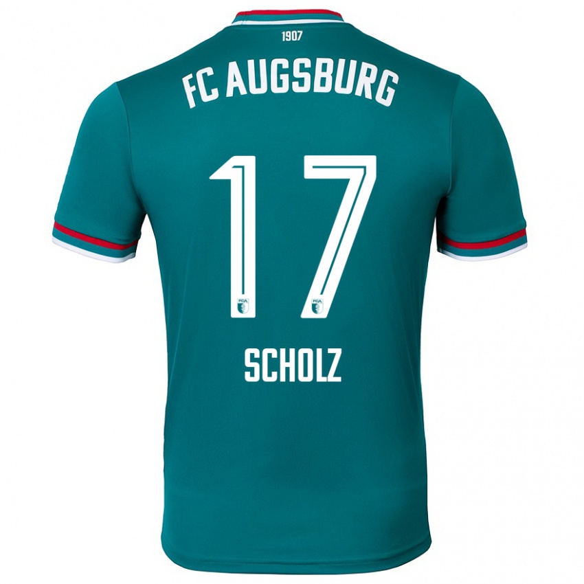 Niño Camiseta Jerome Scholz #17 Verde Oscuro 2ª Equipación 2024/25 La Camisa