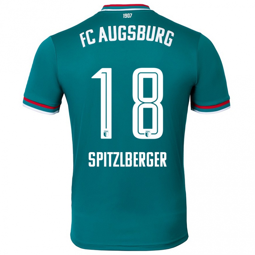 Niño Camiseta Jordan Spitzlberger #18 Verde Oscuro 2ª Equipación 2024/25 La Camisa