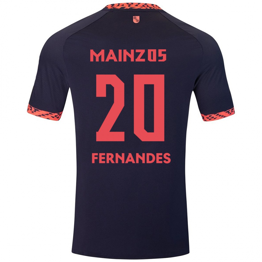 Niño Camiseta Edimilson Fernandes #20 Azul Coral Rojo 2ª Equipación 2024/25 La Camisa