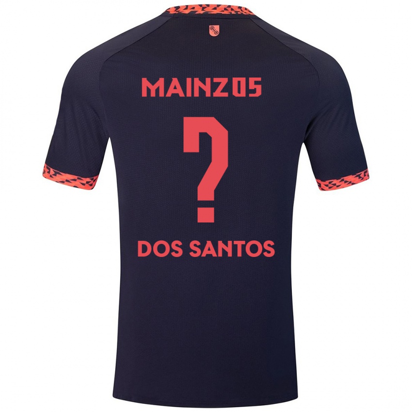 Niño Camiseta Alexandre Tavares Dos Santos #0 Azul Coral Rojo 2ª Equipación 2024/25 La Camisa